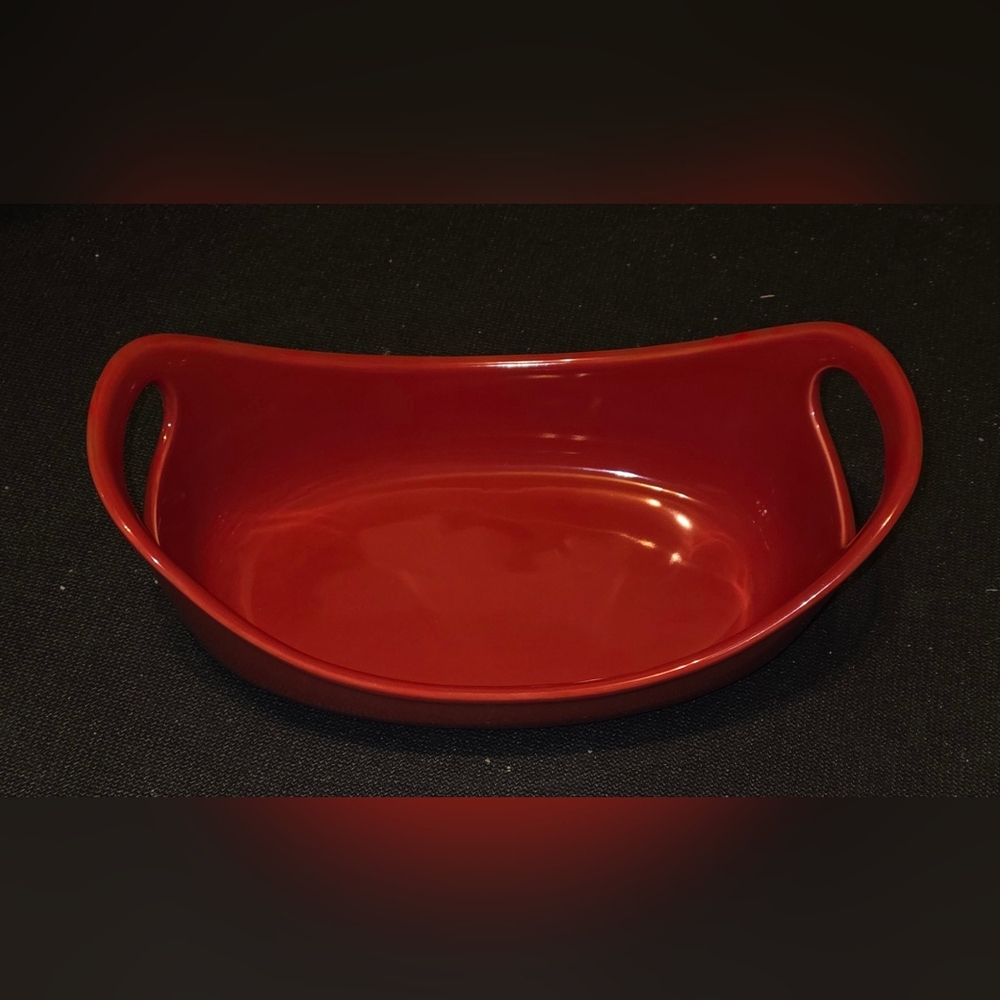 Rachael Ray Casserole Baking Serving Dish 1.25 Quart Red 11.5"×7" Stoneware